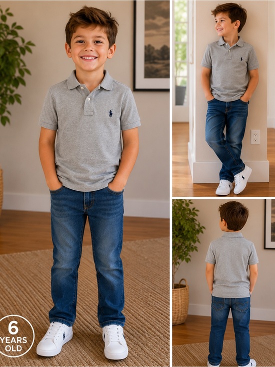 Polo Ralph Lauren Other - Polo by Ralph Lauren Grey Polo Shirt with Navy Pony
